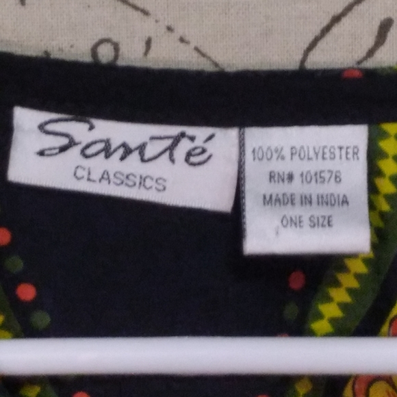 (#54) Sante classic Muumuu Kaftan Dress One Size Blue - Picture 2 of 4